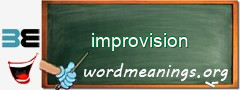 WordMeaning blackboard for improvision